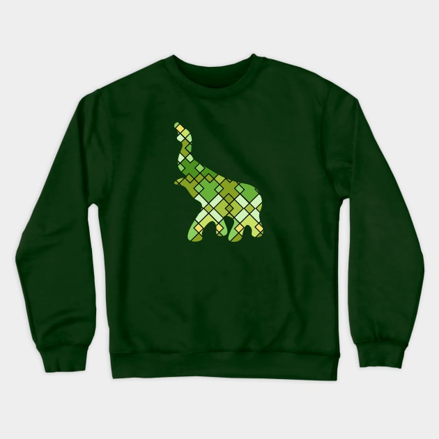 abstract geometric elephant art Crewneck Sweatshirt by omitay